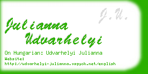 julianna udvarhelyi business card